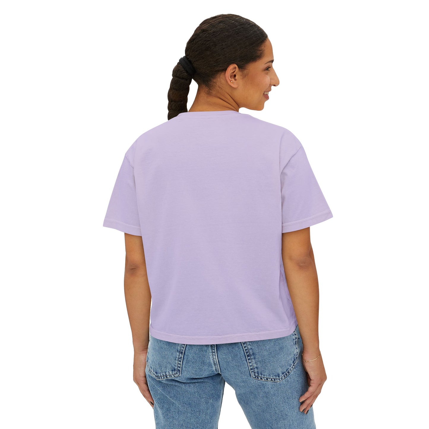 Halloween Babe Boxy Tee — Cute Pink Ghosts & Pumpkins Women's T-Shirt