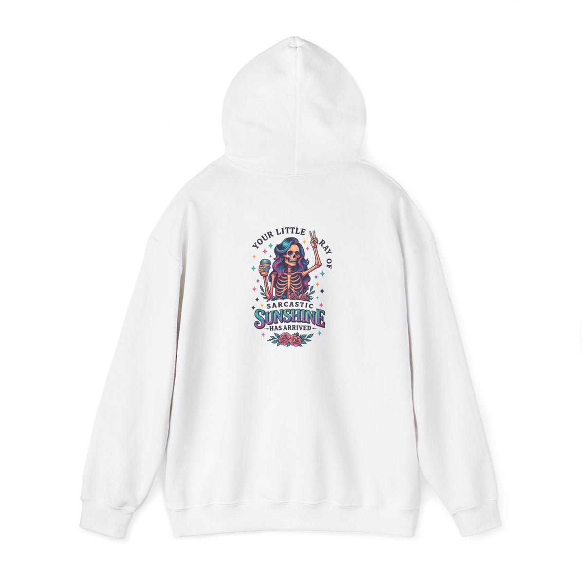 Sarcastic Skeleton Hoodie — "You're Late? Sarcastic Satisfaction" Graphic Pullover