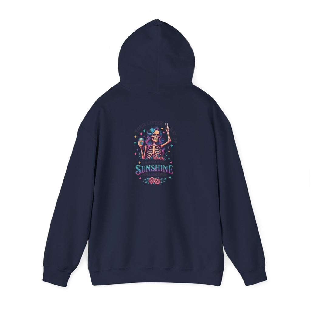 Sarcastic Skeleton Hoodie — "You're Late? Sarcastic Satisfaction" Graphic Pullover