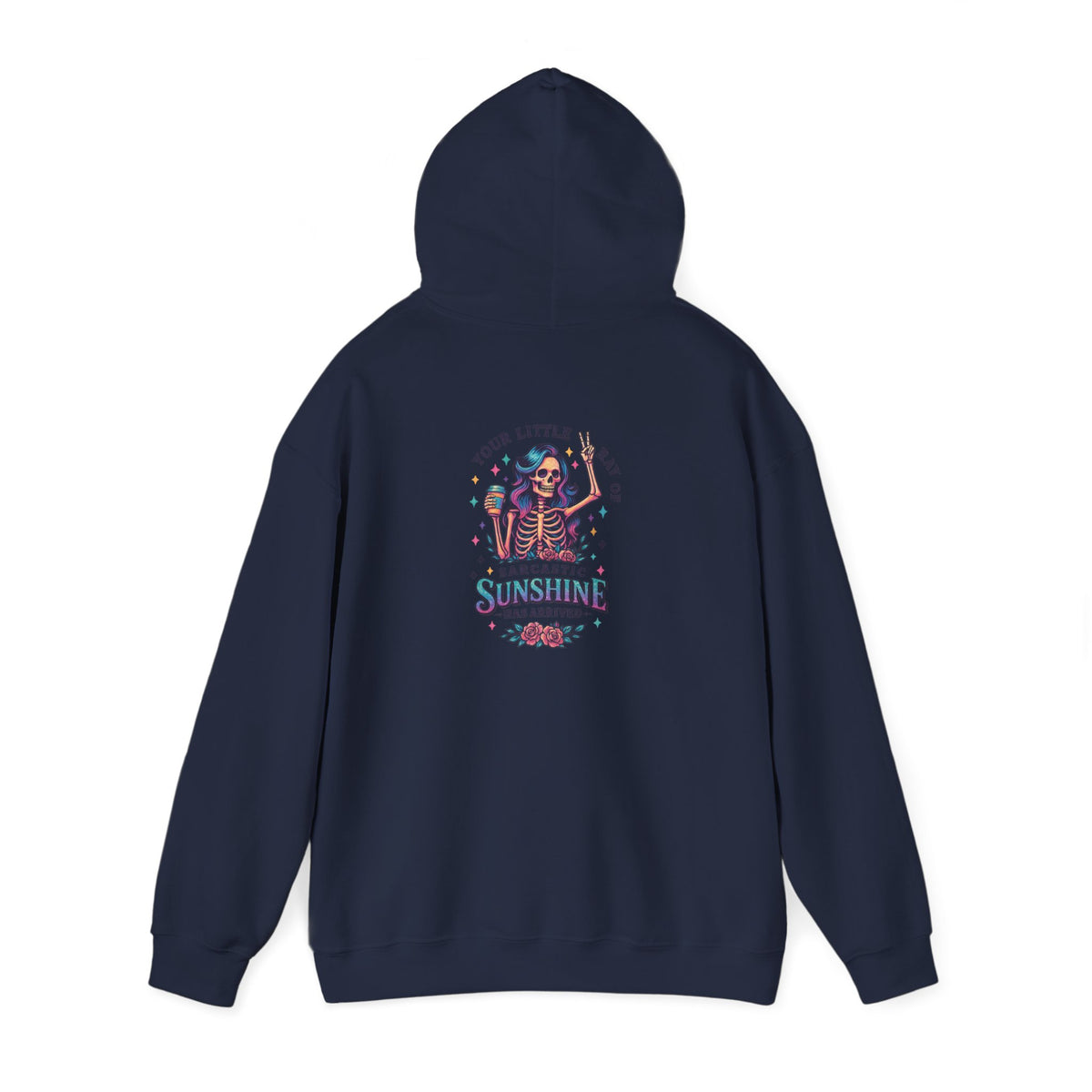 Sarcastic Skeleton Hoodie — "You're Late? Sarcastic Satisfaction" Graphic Pullover