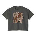Game Day Tee — Leopard Print "Game Day" Football Graphic Women's Boxy Tee