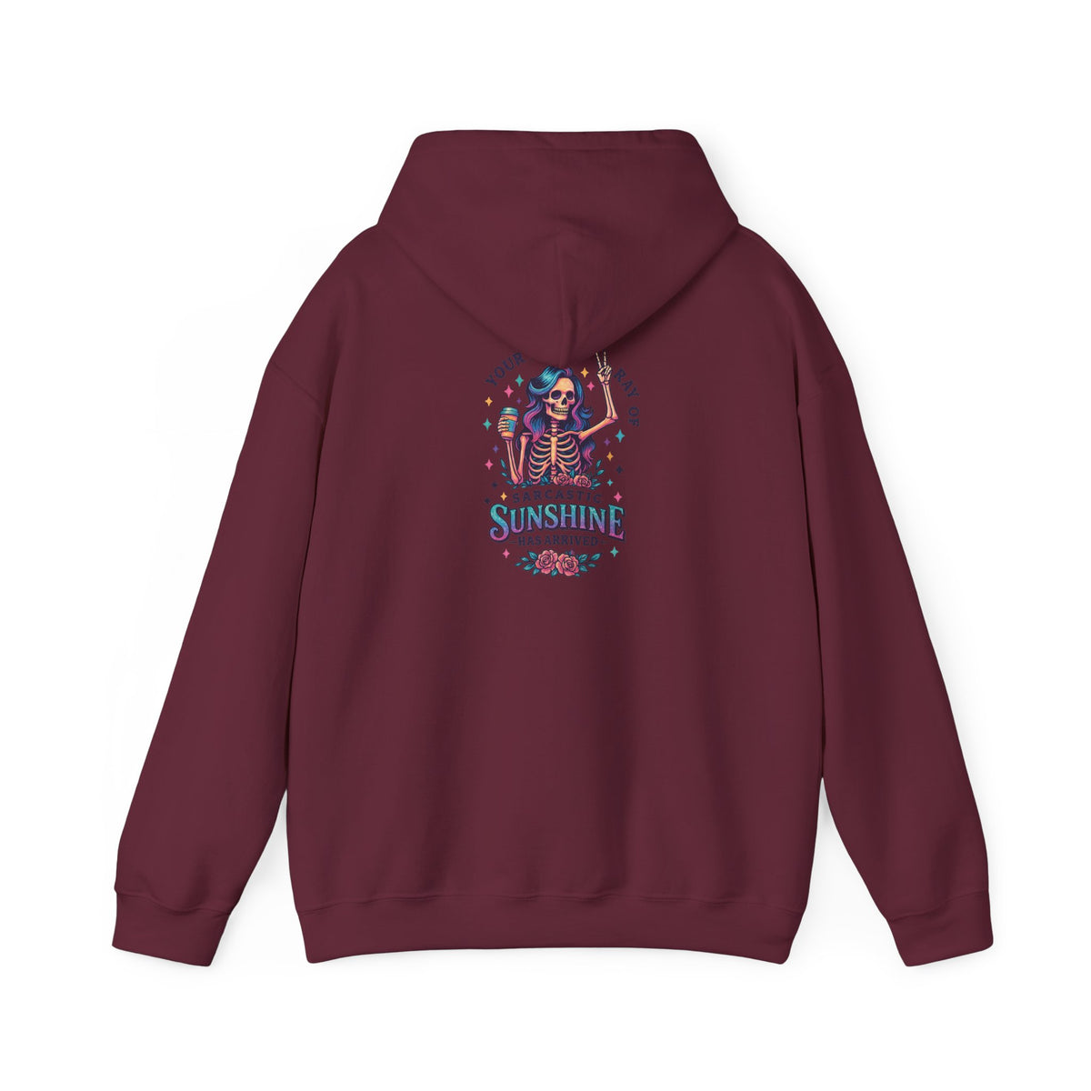 Sarcastic Skeleton Hoodie — "You're Late? Sarcastic Satisfaction" Graphic Pullover