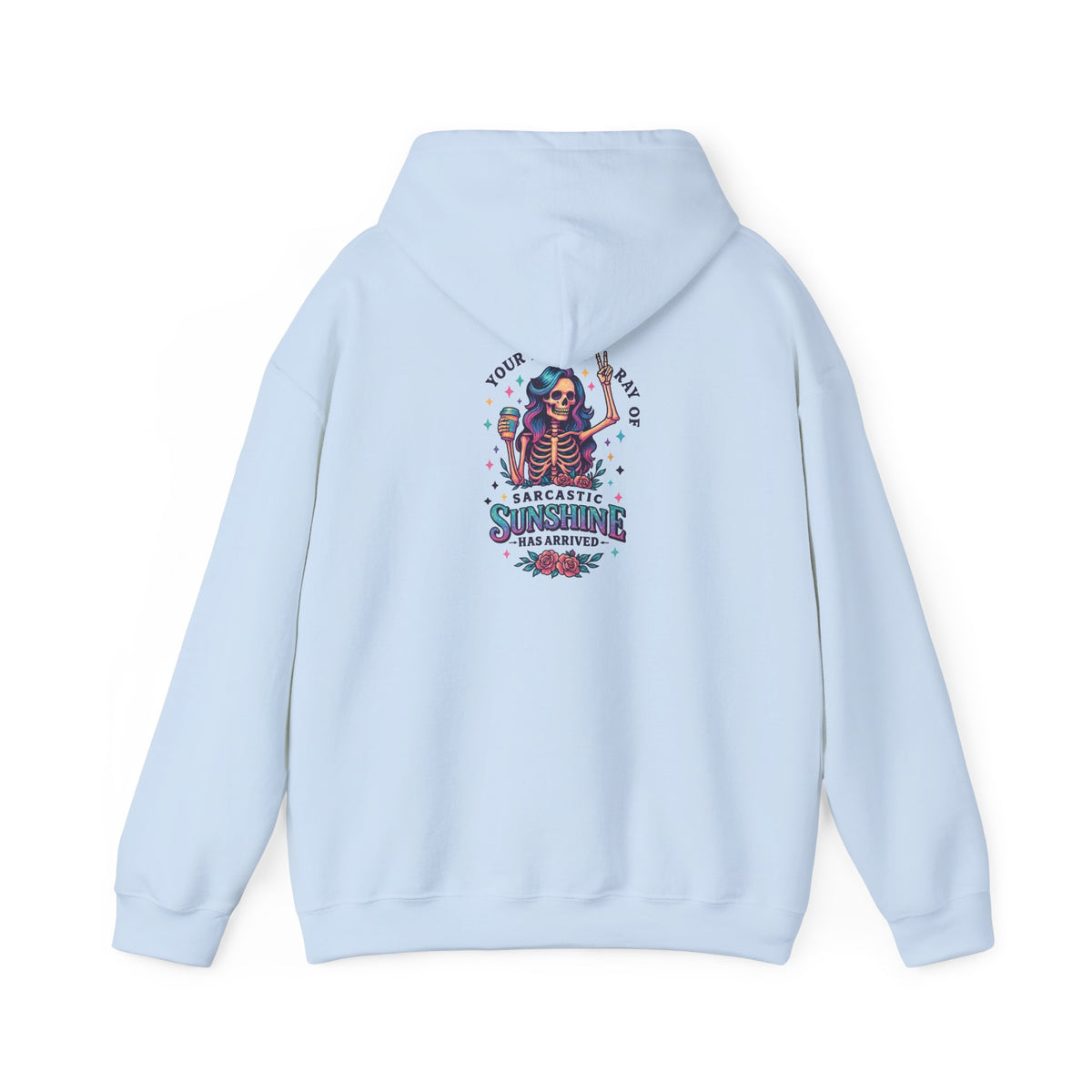 Sarcastic Skeleton Hoodie — "You're Late? Sarcastic Satisfaction" Graphic Pullover