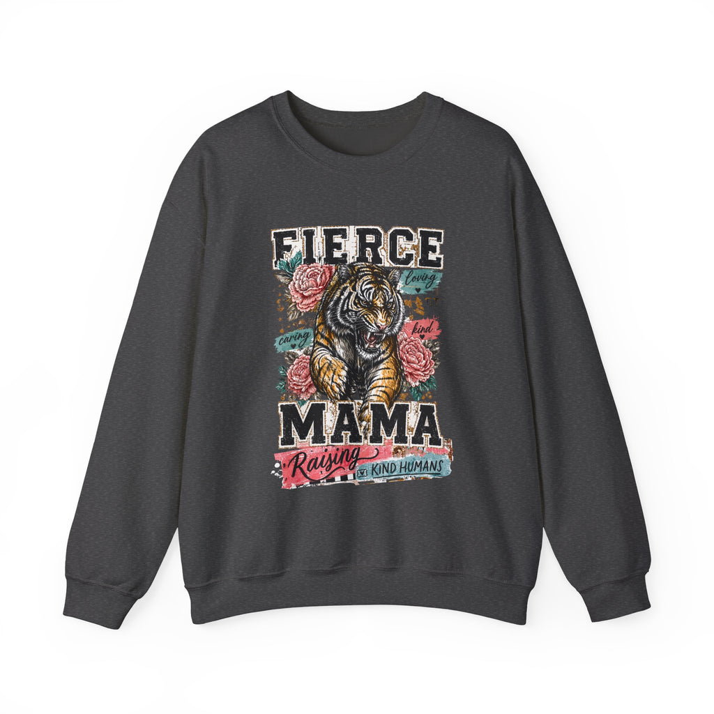 Fierce Mama Sweatshirt — 'Fierce Mama: Raising Kind Humans' Graphic Crewneck