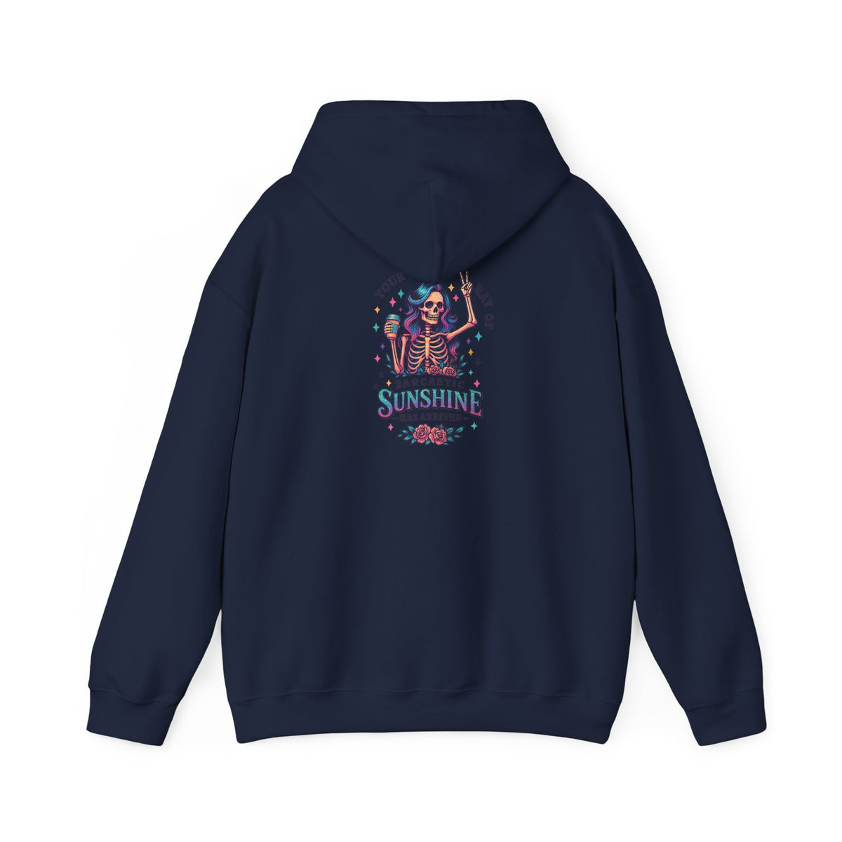 Sarcastic Skeleton Hoodie — "You're Late? Sarcastic Satisfaction" Graphic Pullover