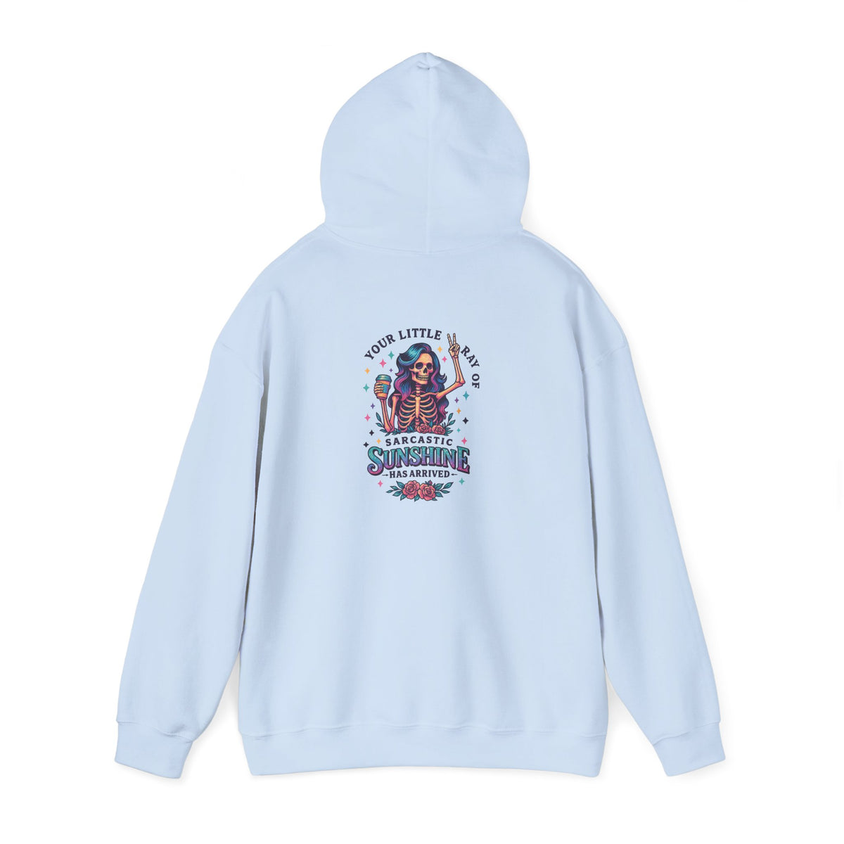 Sarcastic Skeleton Hoodie — "You're Late? Sarcastic Satisfaction" Graphic Pullover