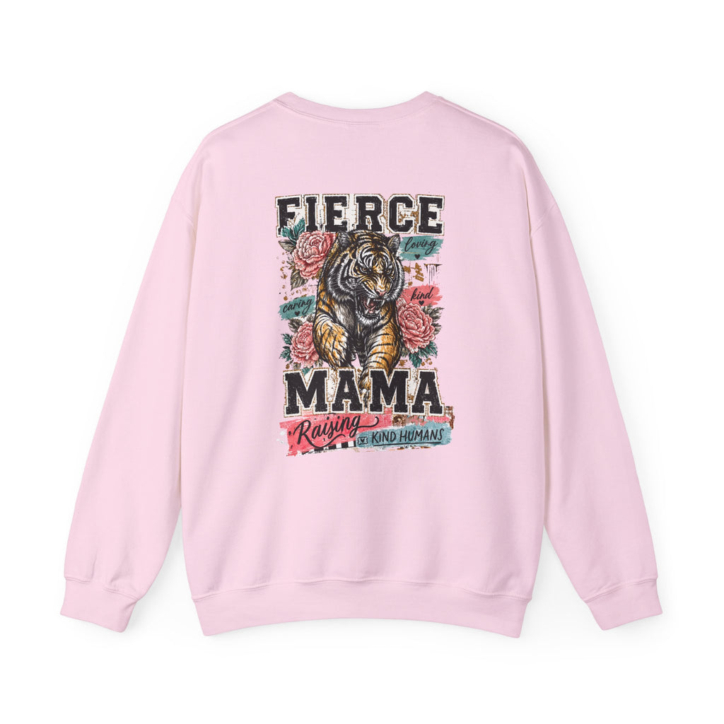 Fierce Mama Sweatshirt — 'Fierce Mama: Raising Kind Humans' Graphic Crewneck