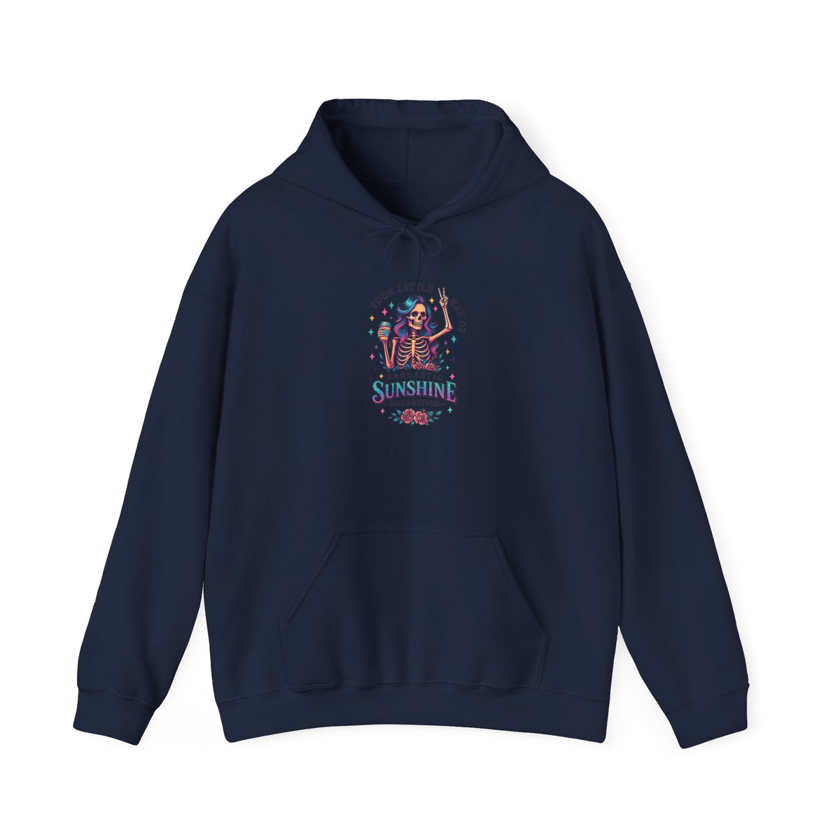Sarcastic Skeleton Hoodie — "You're Late? Sarcastic Satisfaction" Graphic Pullover