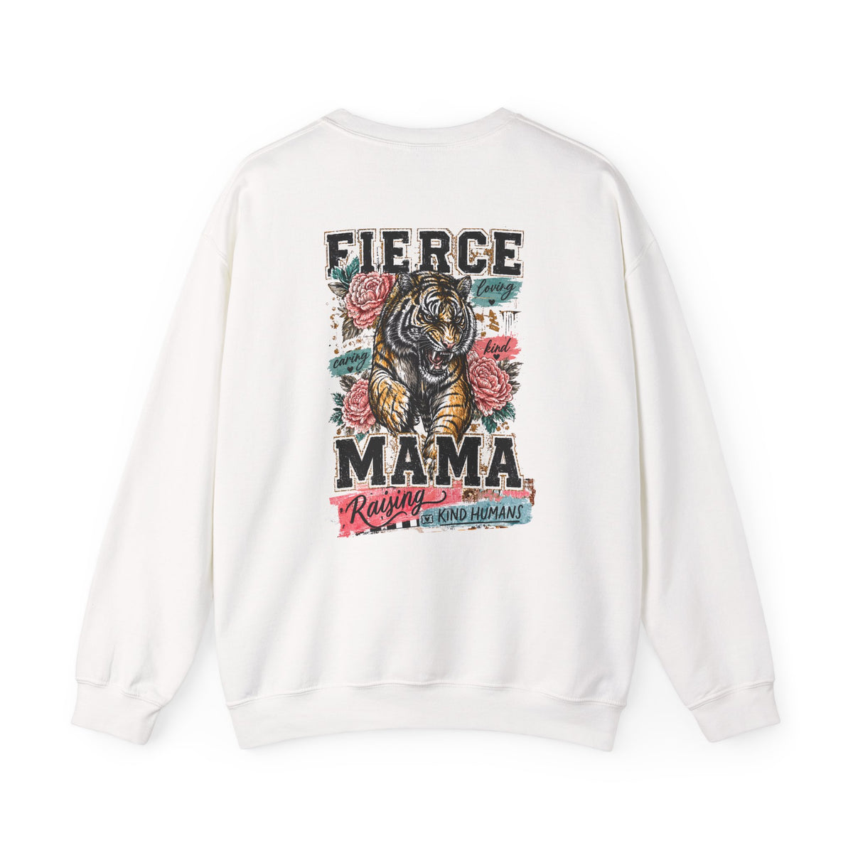 Fierce Mama Sweatshirt — 'Fierce Mama: Raising Kind Humans' Graphic Crewneck