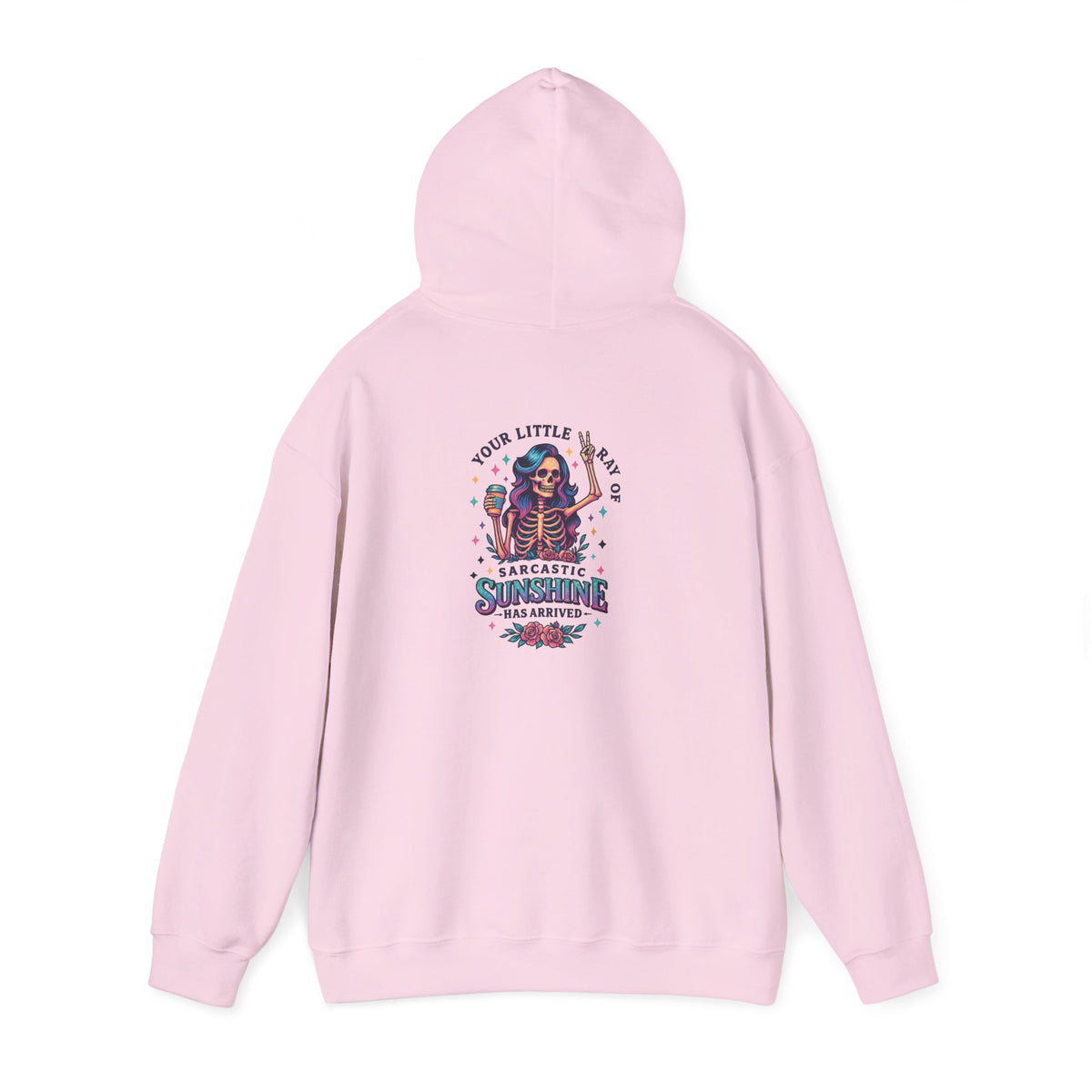 Sarcastic Skeleton Hoodie — "You're Late? Sarcastic Satisfaction" Graphic Pullover