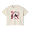 Halloween Babe Boxy Tee — Cute Pink Ghosts & Pumpkins Women's T-Shirt