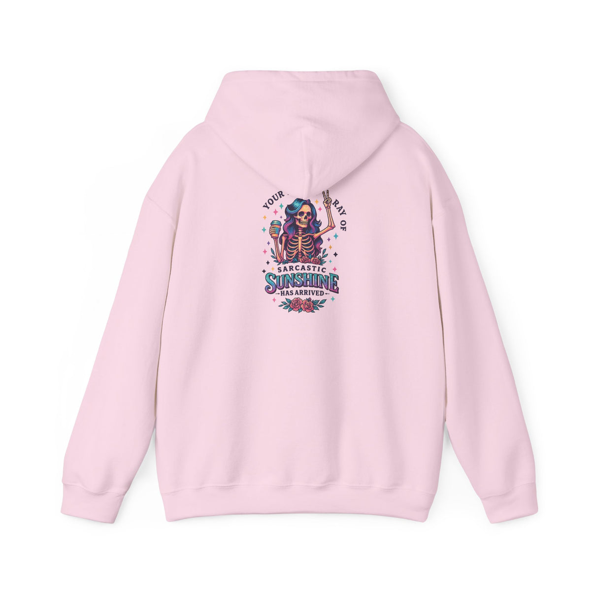 Sarcastic Skeleton Hoodie — "You're Late? Sarcastic Satisfaction" Graphic Pullover