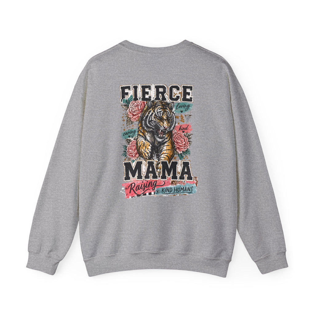 Fierce Mama Sweatshirt — 'Fierce Mama: Raising Kind Humans' Graphic Crewneck