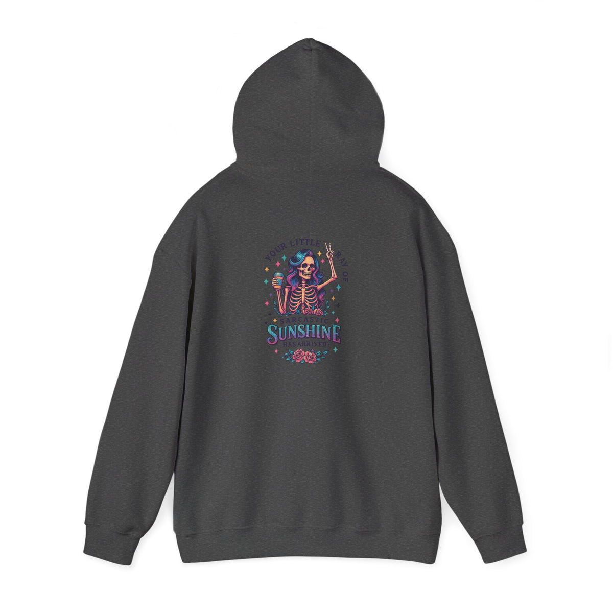 Sarcastic Skeleton Hoodie — "You're Late? Sarcastic Satisfaction" Graphic Pullover