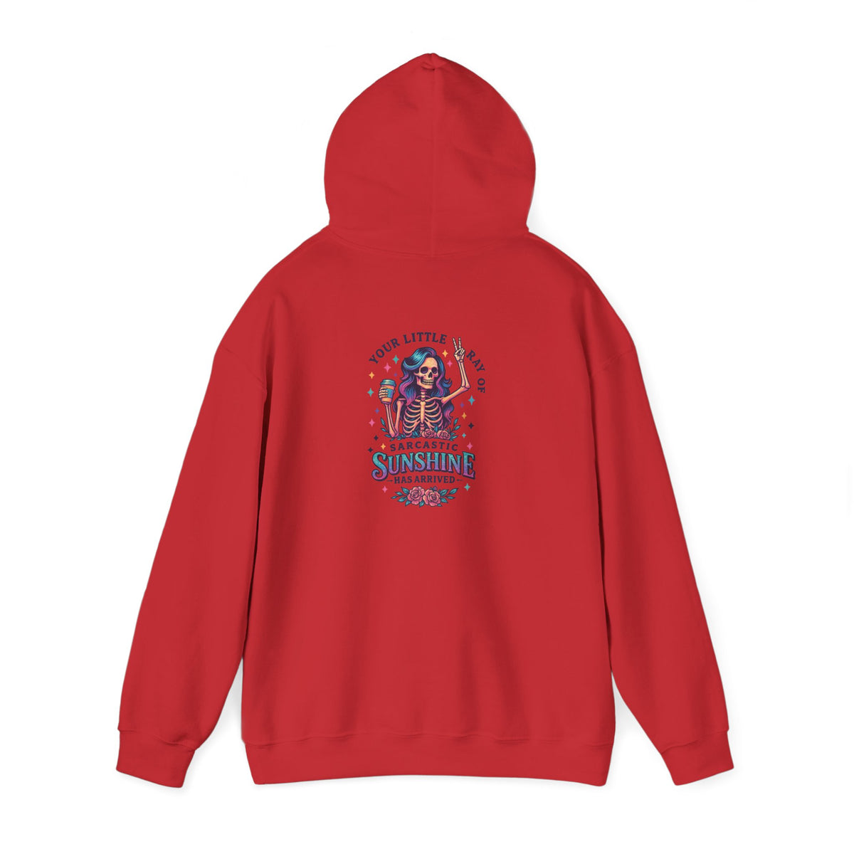 Sarcastic Skeleton Hoodie — "You're Late? Sarcastic Satisfaction" Graphic Pullover