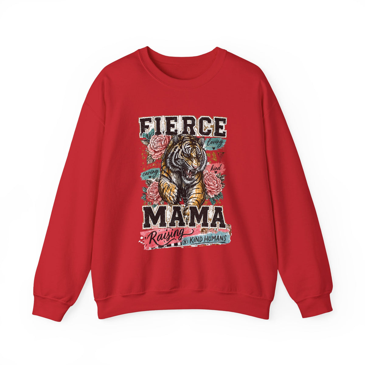 Fierce Mama Sweatshirt — 'Fierce Mama: Raising Kind Humans' Graphic Crewneck