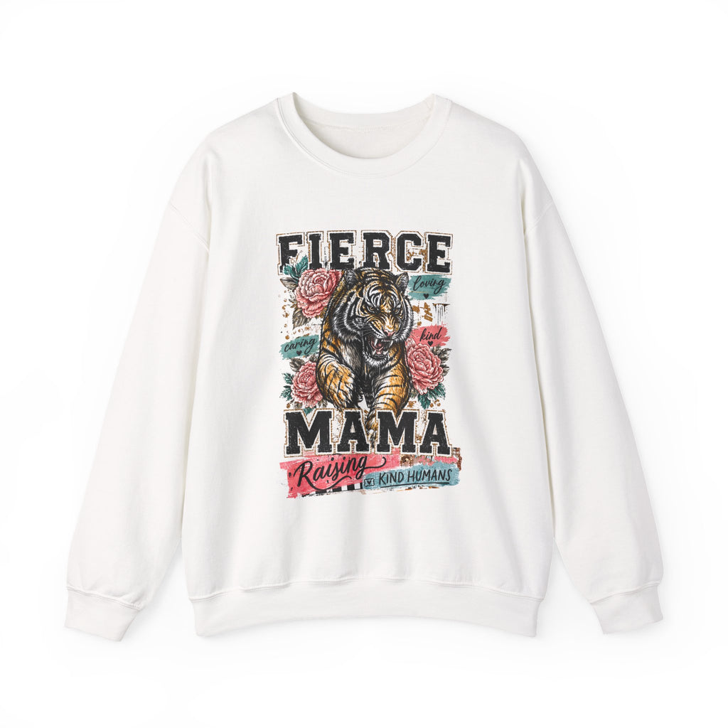 Fierce Mama Sweatshirt — 'Fierce Mama: Raising Kind Humans' Graphic Crewneck