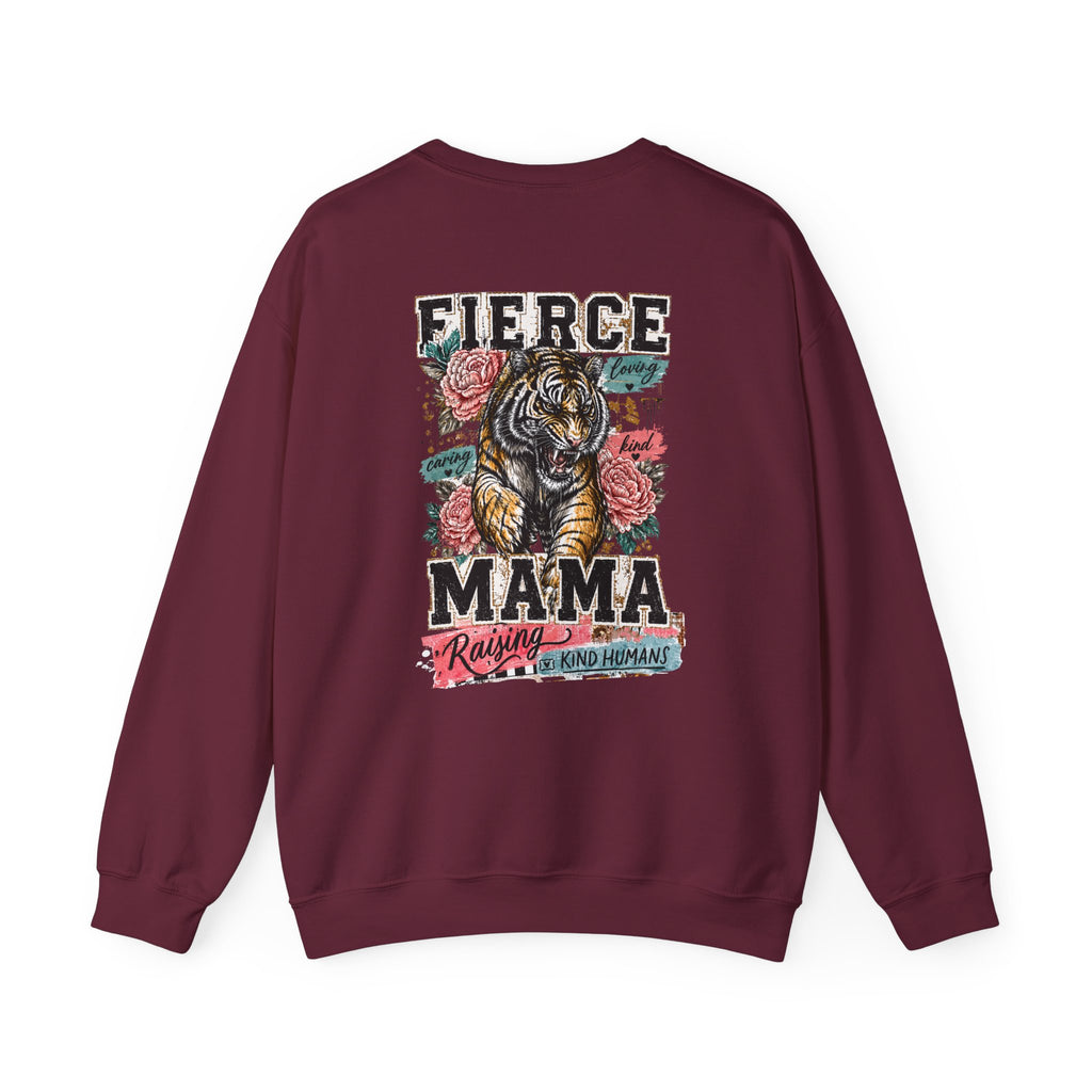 Fierce Mama Sweatshirt — 'Fierce Mama: Raising Kind Humans' Graphic Crewneck