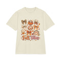 Fall Vibes Graphic T-Shirt — Autumn Pumpkin, Coffee & Cozy Icons Tee