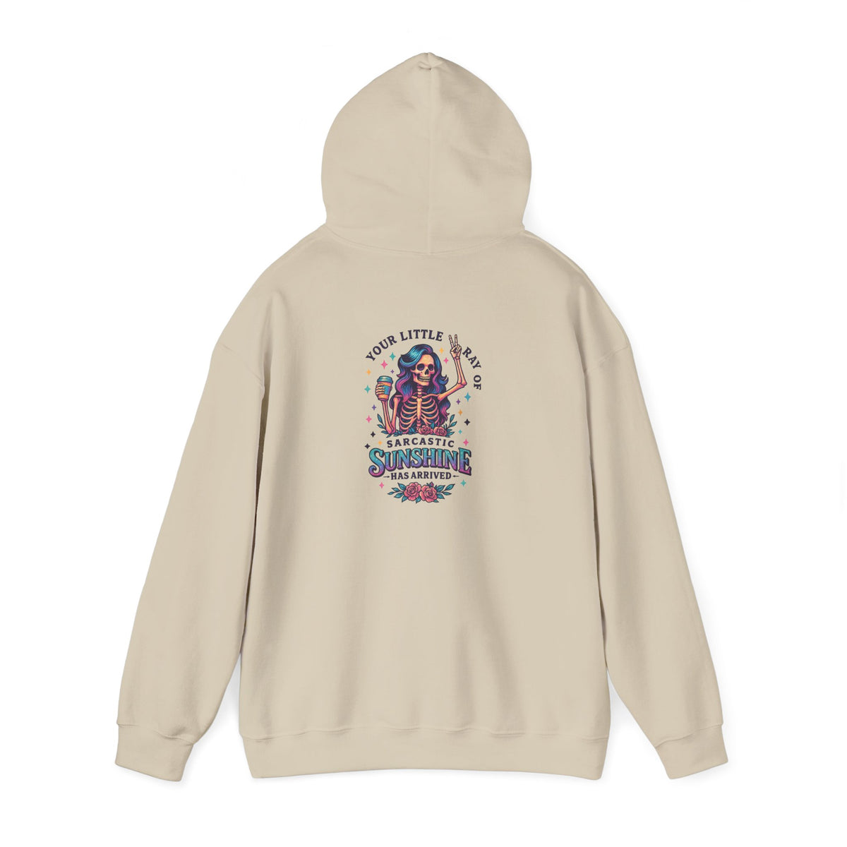 Sarcastic Skeleton Hoodie — "You're Late? Sarcastic Satisfaction" Graphic Pullover