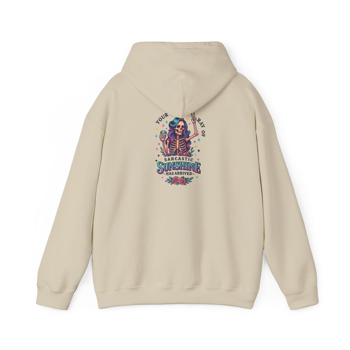Sarcastic Skeleton Hoodie — "You're Late? Sarcastic Satisfaction" Graphic Pullover